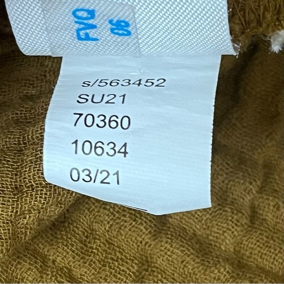 Lou & Grey Triple Cloth Gauze Mini Dress S Brown Coastal Beach Granola Girl - Picture 7 of 10